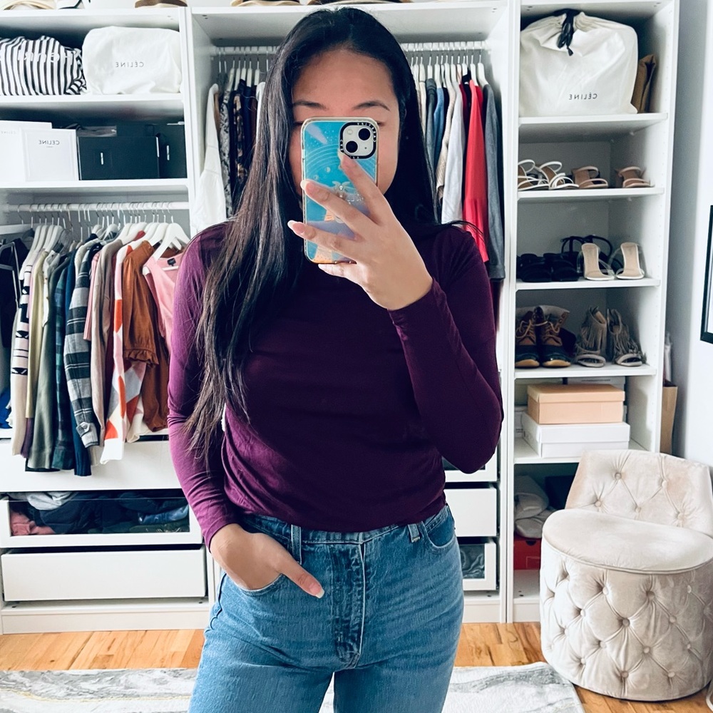 BANANA REPUBLIC Purple Long Sleeve Top